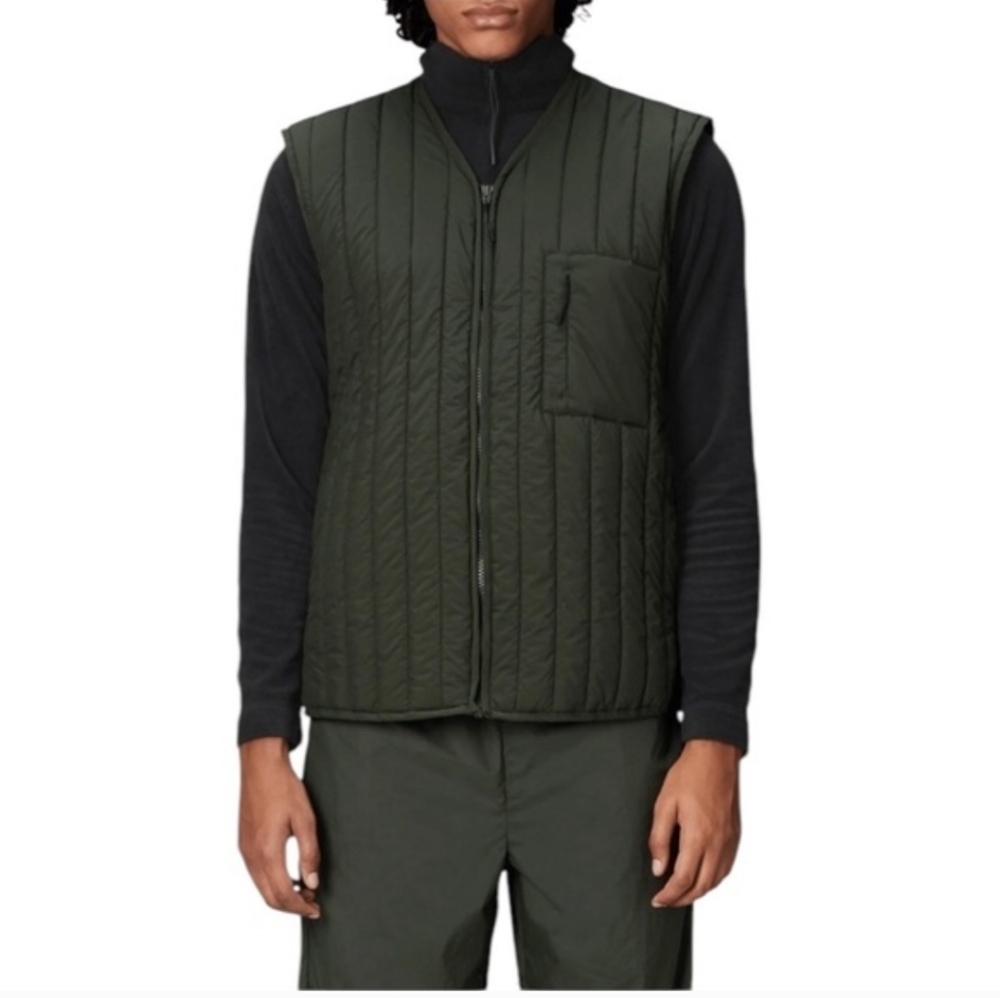 NWT! RAINS, Banja Liner Vest, T1, Green, Size Medium, MSRP $125